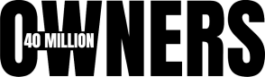40 million owners logo black